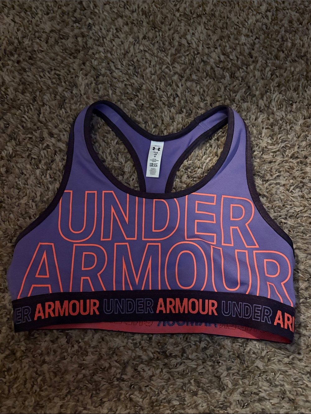 Under Armour Purple and Orange Girls' Sports Bra